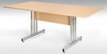 Boardtable With Chrome T Bar Base With Modesty